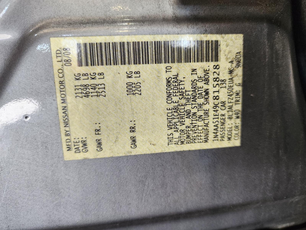 Used Front Left Door Window Regulator Front fits: 2009 Nissan Maxima Front Left