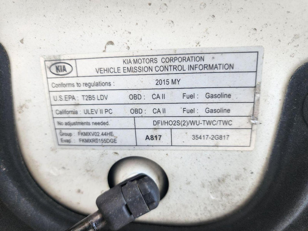 KIA OPTIMA Transmission AT; 2.0L (VIN 6, 8th digit, turbo), US built, from 11/