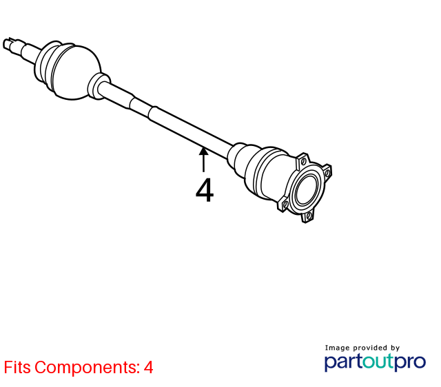 Used Rear Drive Axle Shaft fits: 2020 Jeep Renegade Rear Axle Rear Grade B