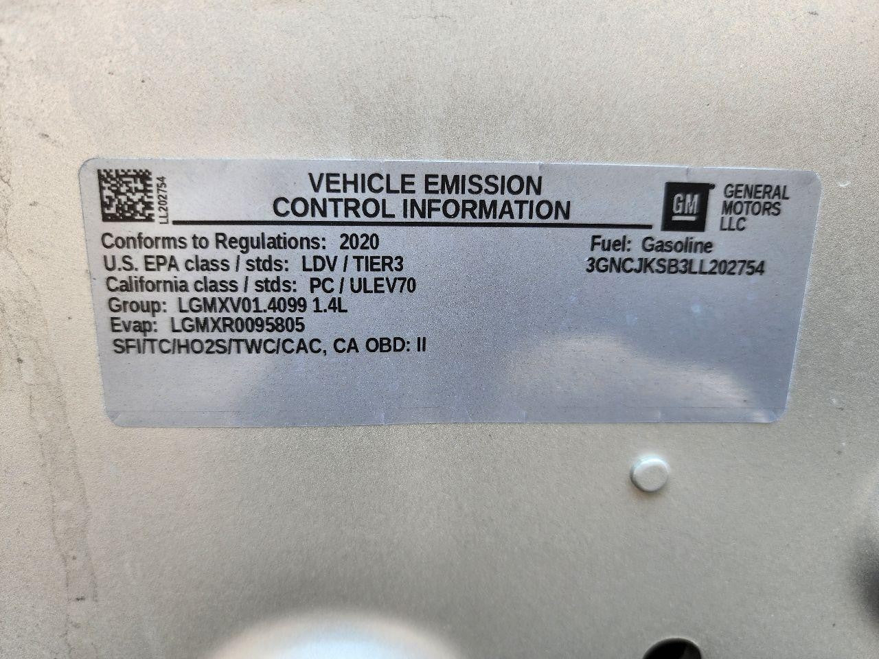 Used Right Sun Visor fits: 2020 Chevrolet Trax w/o illumination Right Grade A