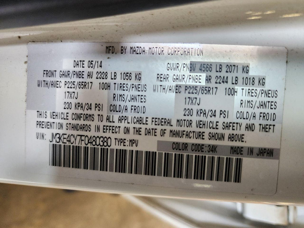 Used Steering Column fits: 2015 Mazda CX-5 Floor Shift tilt and telescopic w/o a