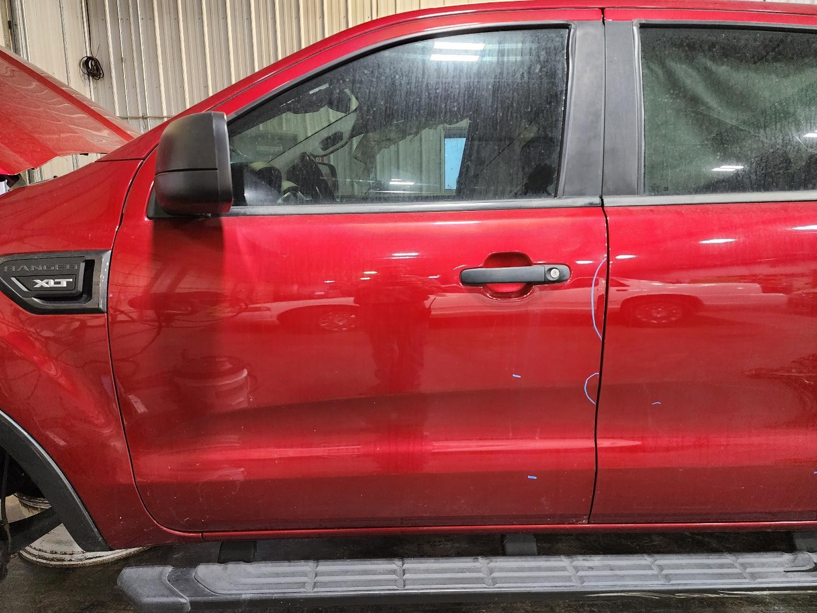 Used Front Left Door Assembly Front fits: 2020 Ford Ranger Crew Cab w/laminated