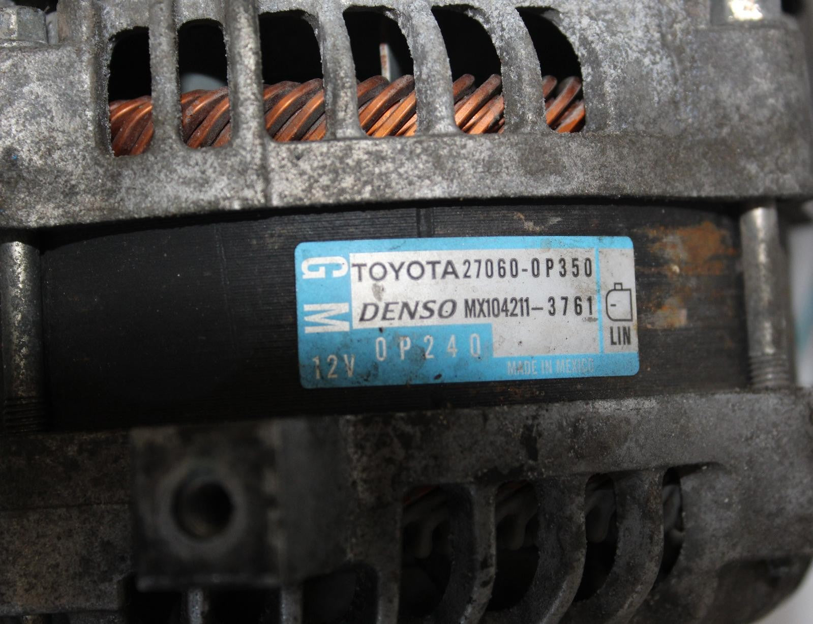 TOYOTA TACOMA Alternator 3.5L (6 cylinder, 2GRFKS engine) 19 20 21 22 23