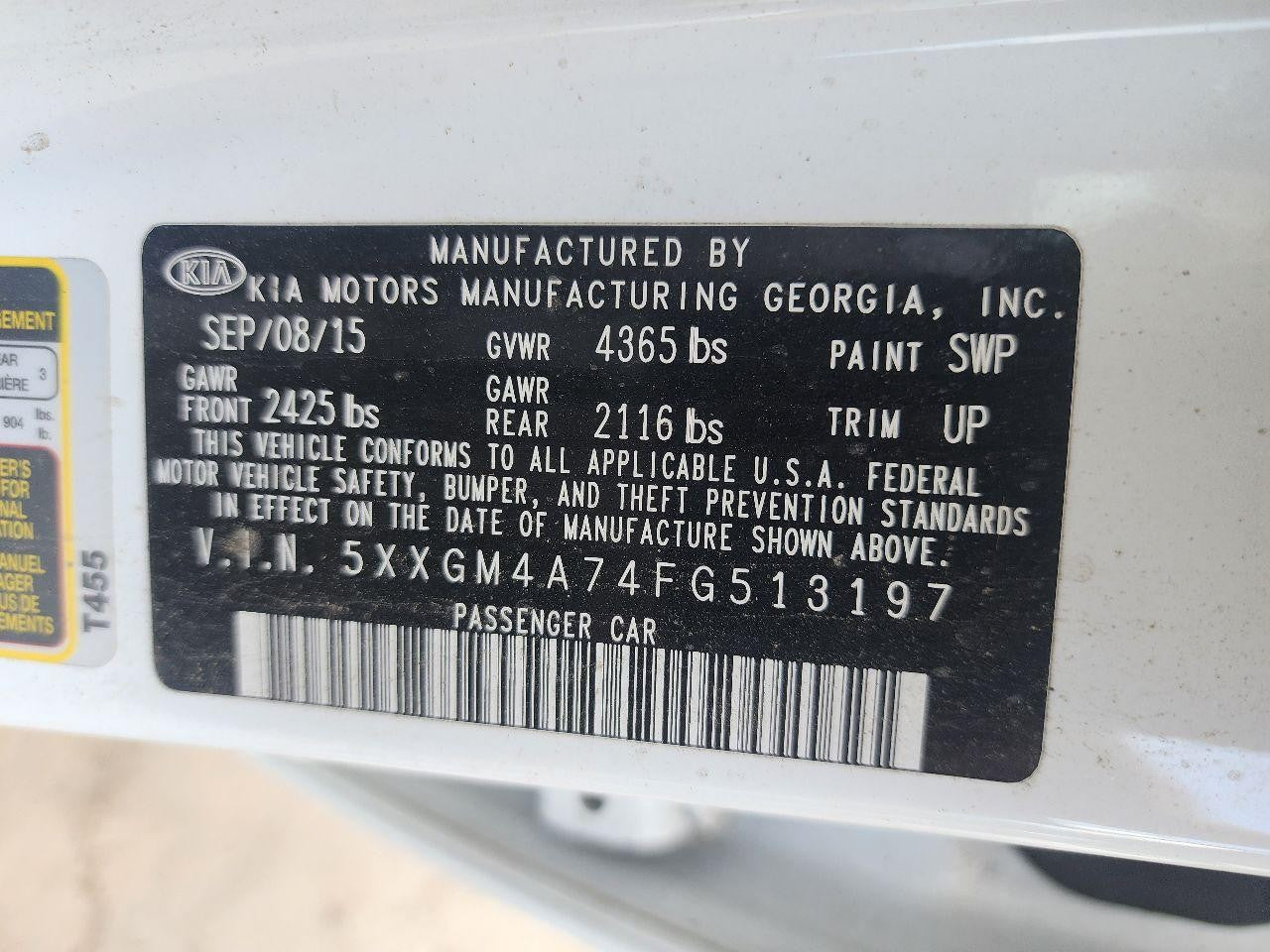 Used Alternator fits: 2015 Kia Optima VIN C 8th digit Grade A