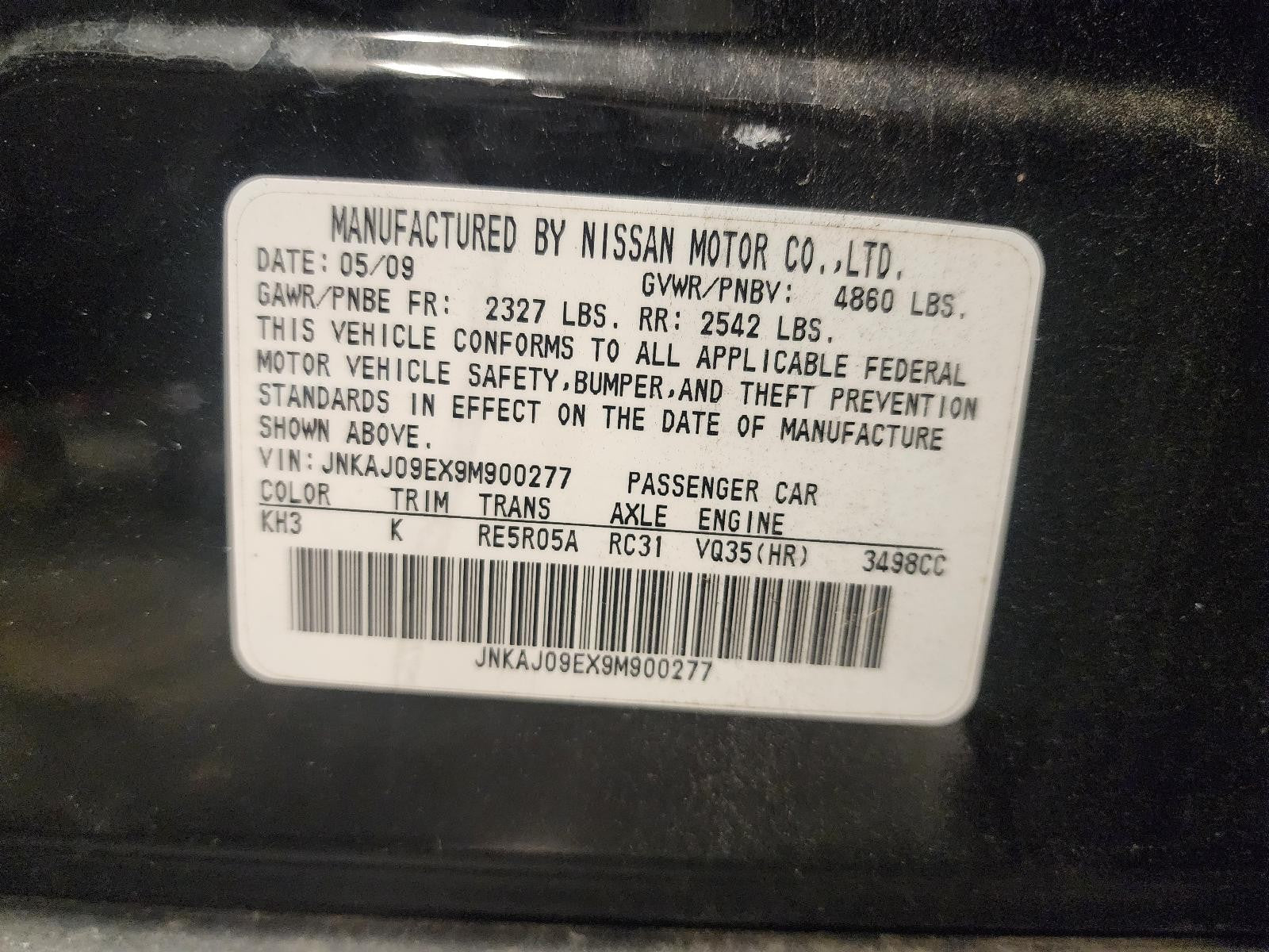Used HVAC Blower Motor fits: 2009 Infiniti EX35  Grade A