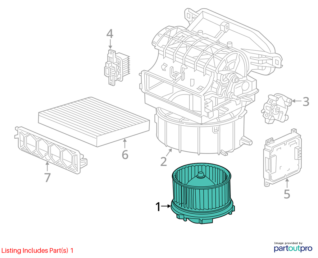 Used HVAC Blower Motor fits: 2019 Honda Civic  Grade A