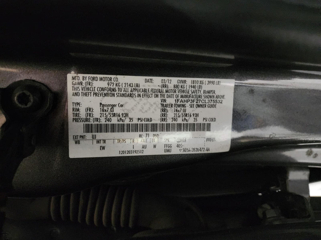 Used Front Left Door Window Regulator Front fits: 2012 Ford Focus electric w/o a