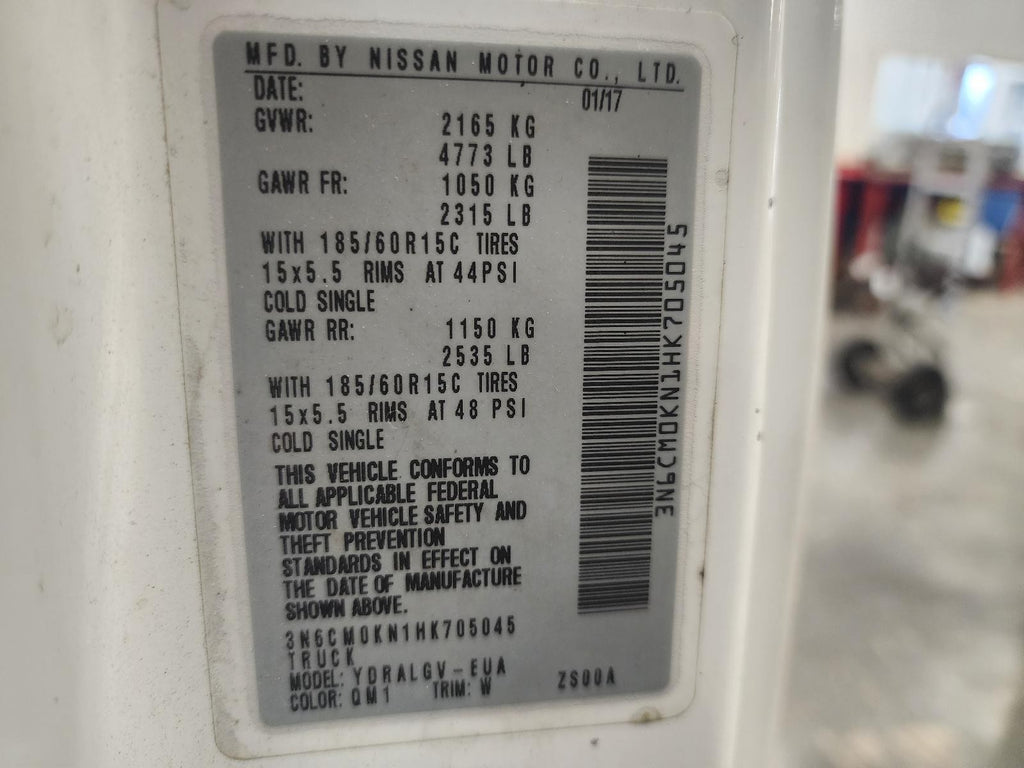 Used Right Sun Visor fits: 2017 Nissan Nv200 without illumination Cargo van Righ