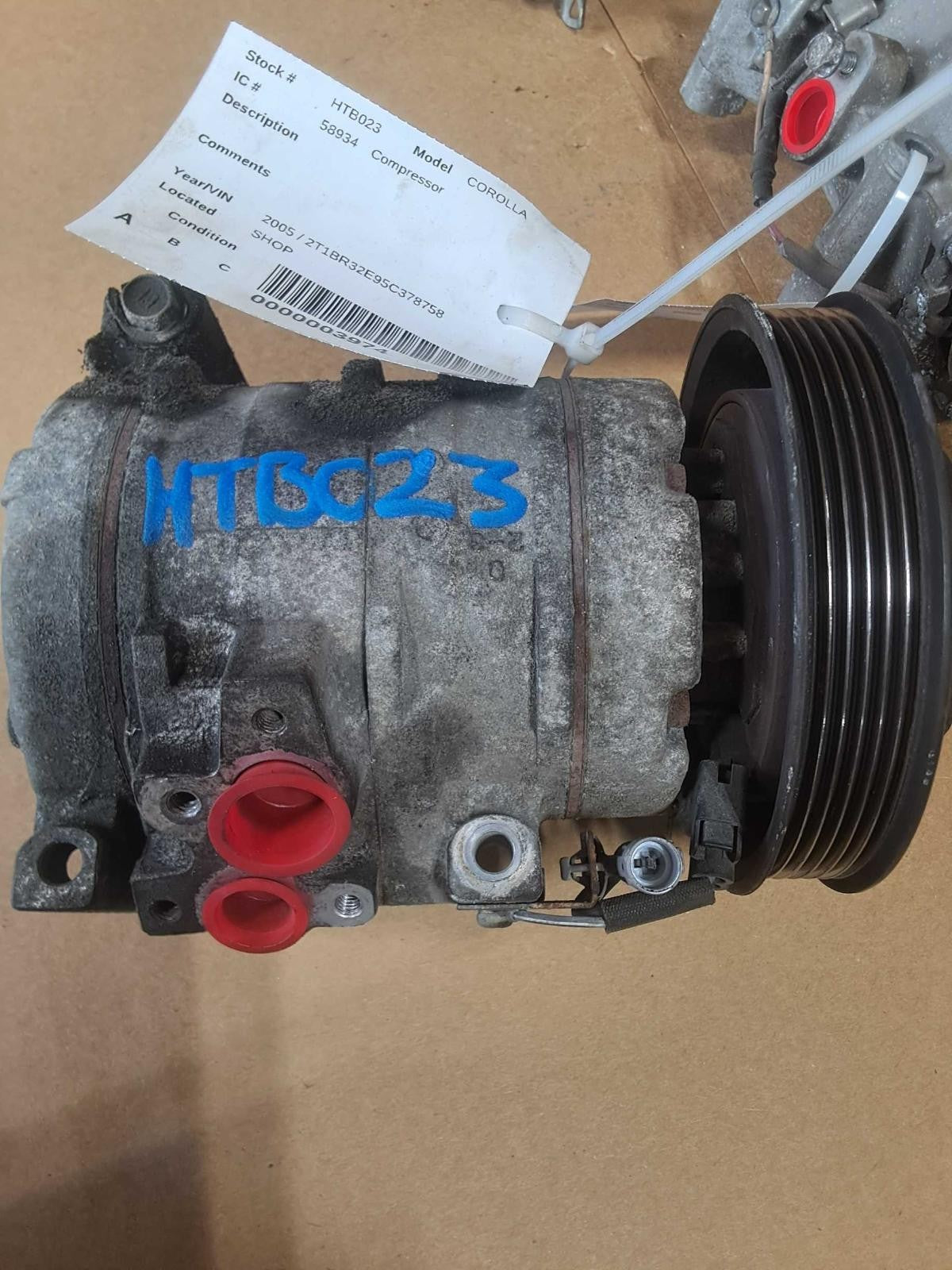 Used A/C Compressor fits: 2005 Toyota Corolla  Grade A