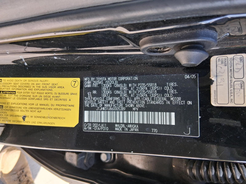 Used HVAC Blower Motor fits: 2006 Lexus RX400H  Grade A