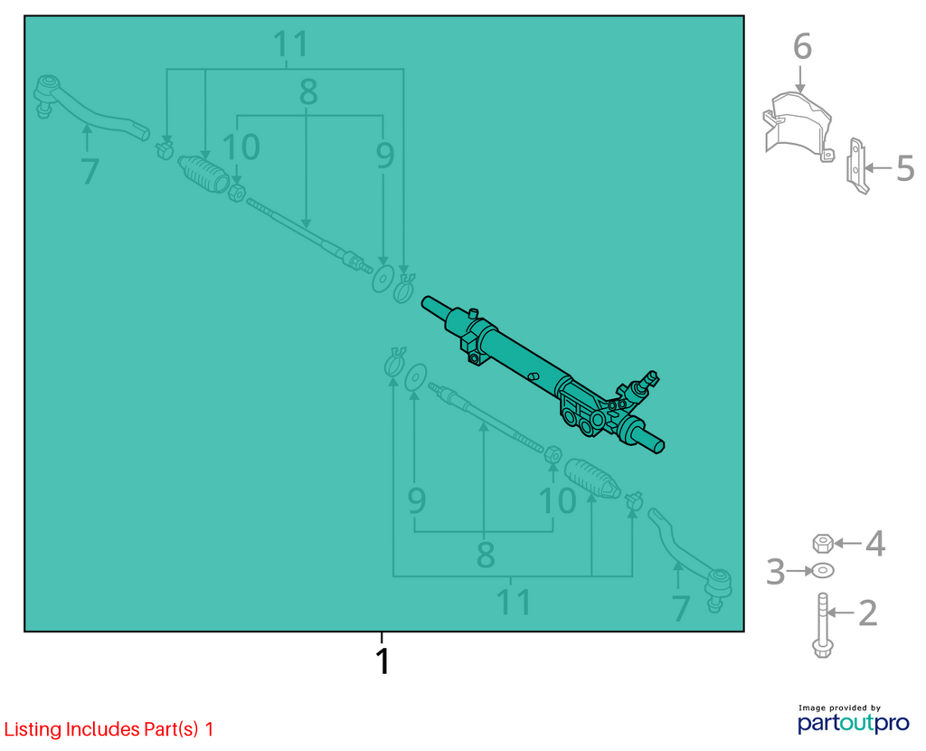 Used Rack and Pinion Assembly fits: 2017 Nissan Maxima Power Rack and Pinion Gra