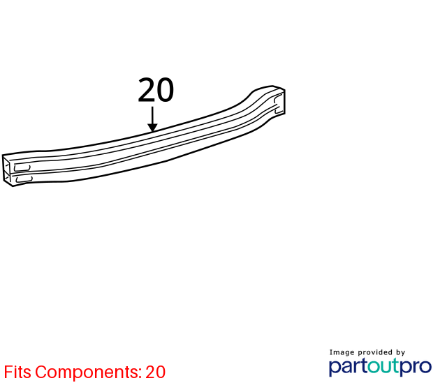 Used Rear Bumper Reinforcement Rear fits: 2013 Toyota Venza Rear Grade A