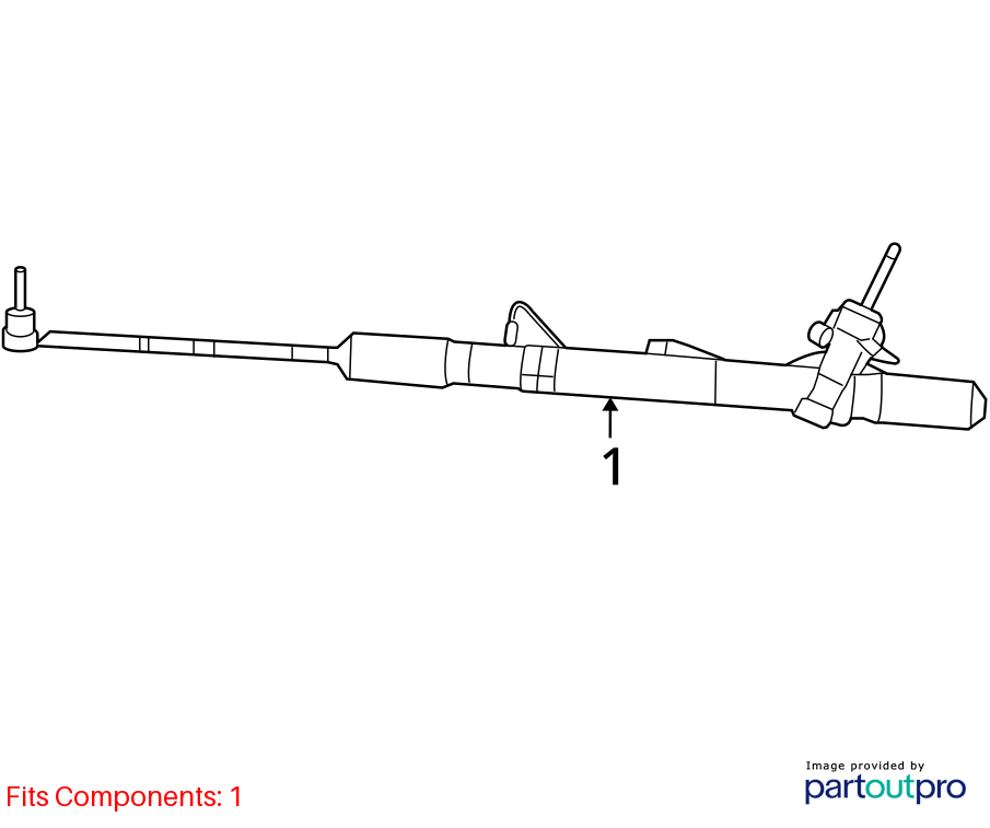 Used Rack and Pinion Assembly fits: 2018 Dodge Caravan front Grade A
