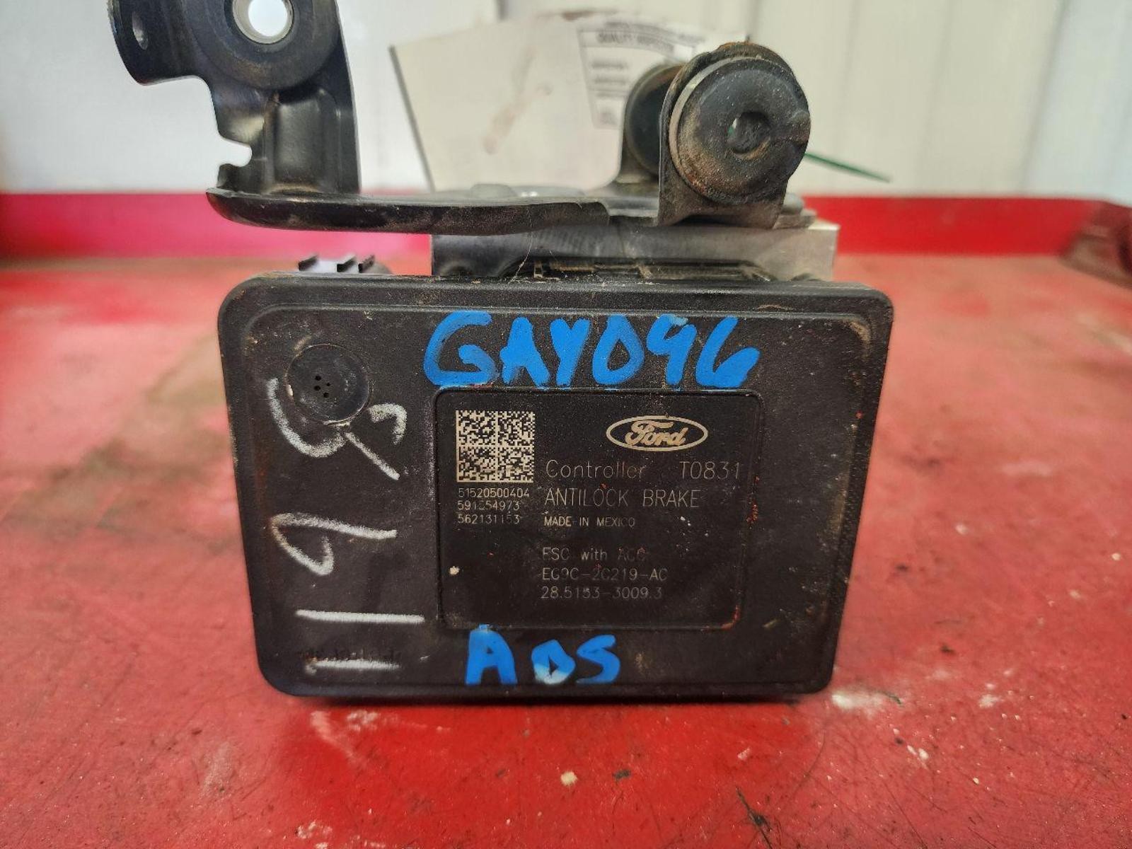 FORD FUSION Anti-Lock Brake Part Assembly; 2.0L, VIN 9 (8th digit, turbo) 14 1