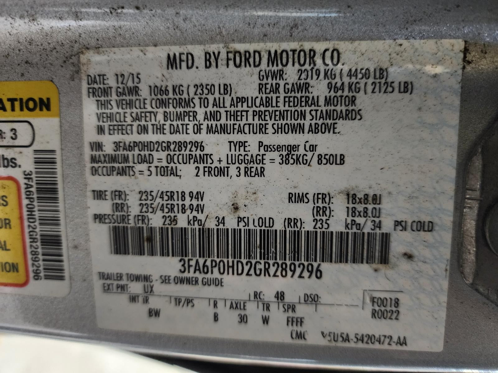 Used Engine Control Module (ECM) fits: 2016 Ford Fusion Electronic Control Modul