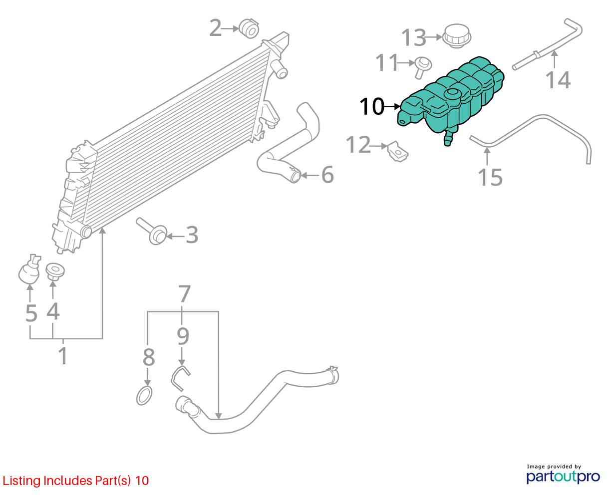 Used Engine Coolant Reservoir fits: 2023 Ford F150 PICKUP  Grade A