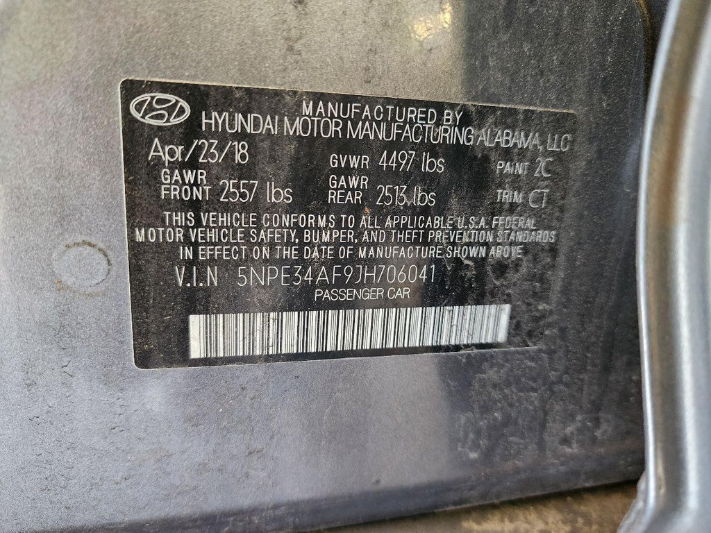 Used Deck Lid fits: 2018 Hyundai Sonata US built incandescent Grade A