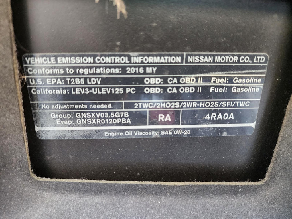 Used Left Sun Visor fits: 2016 Nissan Maxima illuminated Left Grade A