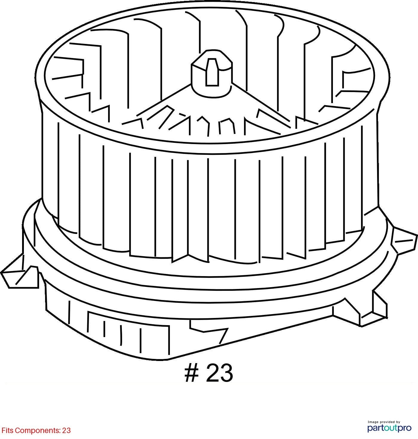 Used HVAC Blower Motor fits: 2016 Chevrolet Impala  Grade A