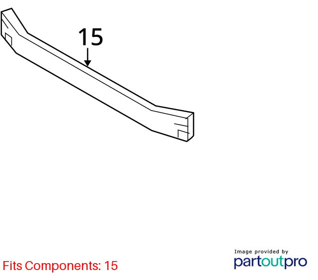 Used Front Bumper Reinforcement Front fits: 2014 Nissan Murano Front Grade A