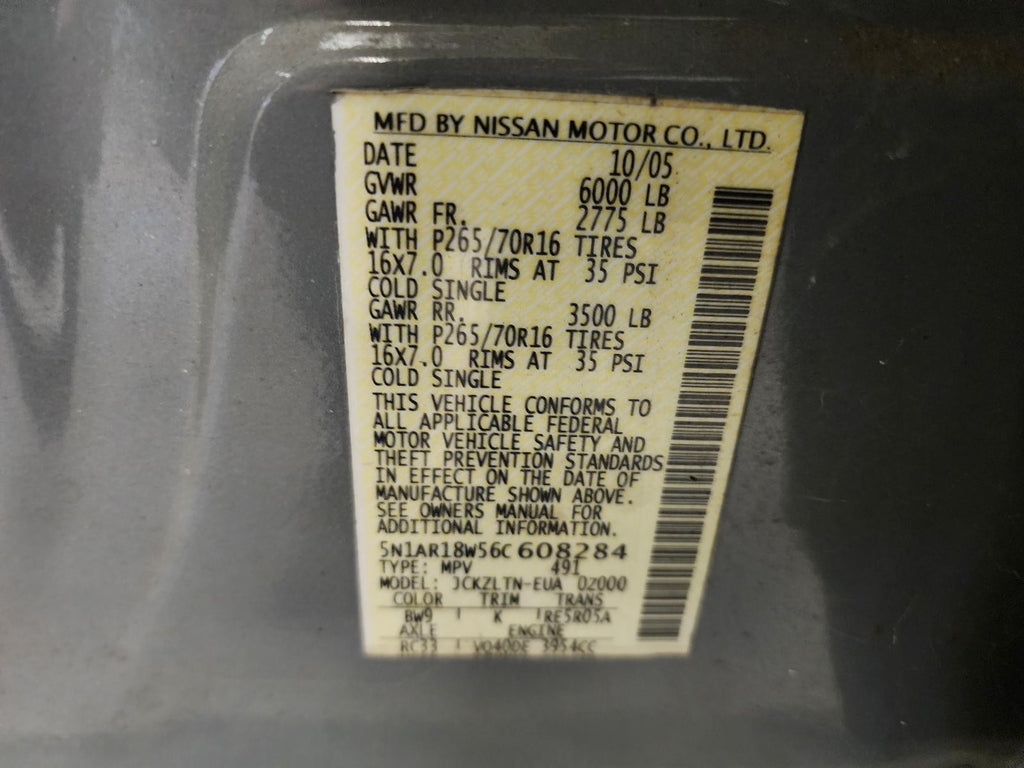 Used A/C Compressor fits: 2006 Nissan Pathfinder 4.0L 6 cylinder Grade C