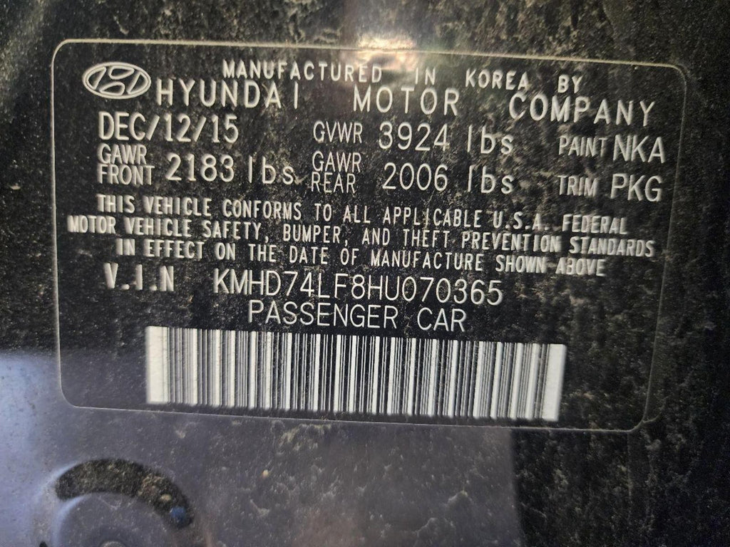 HYUNDAI ELANTRA Transmission AT, 2.0L, Sedan, Korea built 17 18 19