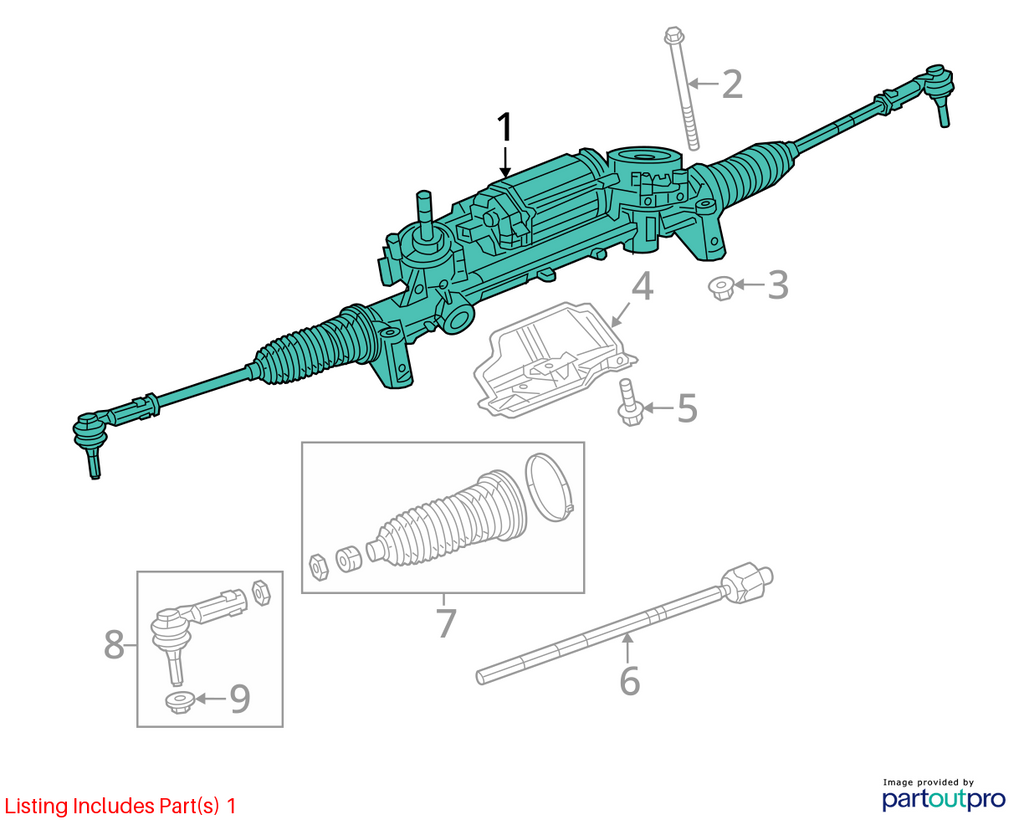 Used Rack and Pinion Assembly fits: 2015 Chrysler 200 Power Rack and Pinion Grad