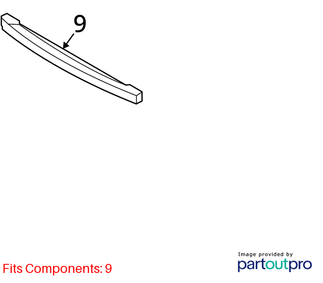 Used Front Bumper Reinforcement Front fits: 2008 Ford Escape Front Grade A