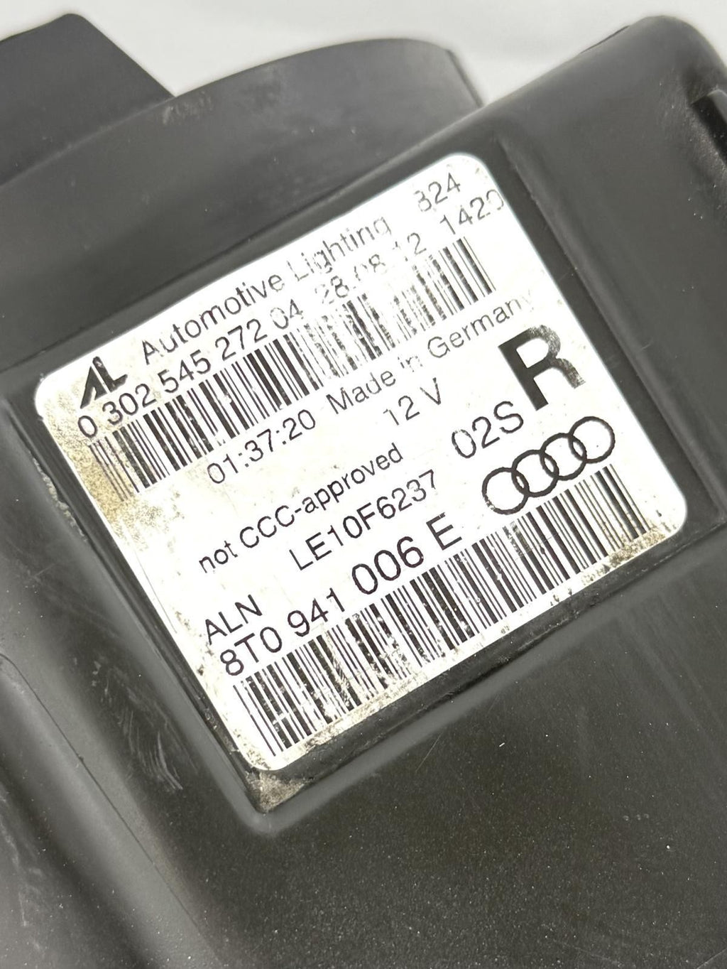 2013-2016 AUDI A5 RIGHT SIDE HEADLIGHT XENON HID SELF ADJUSTING OEM