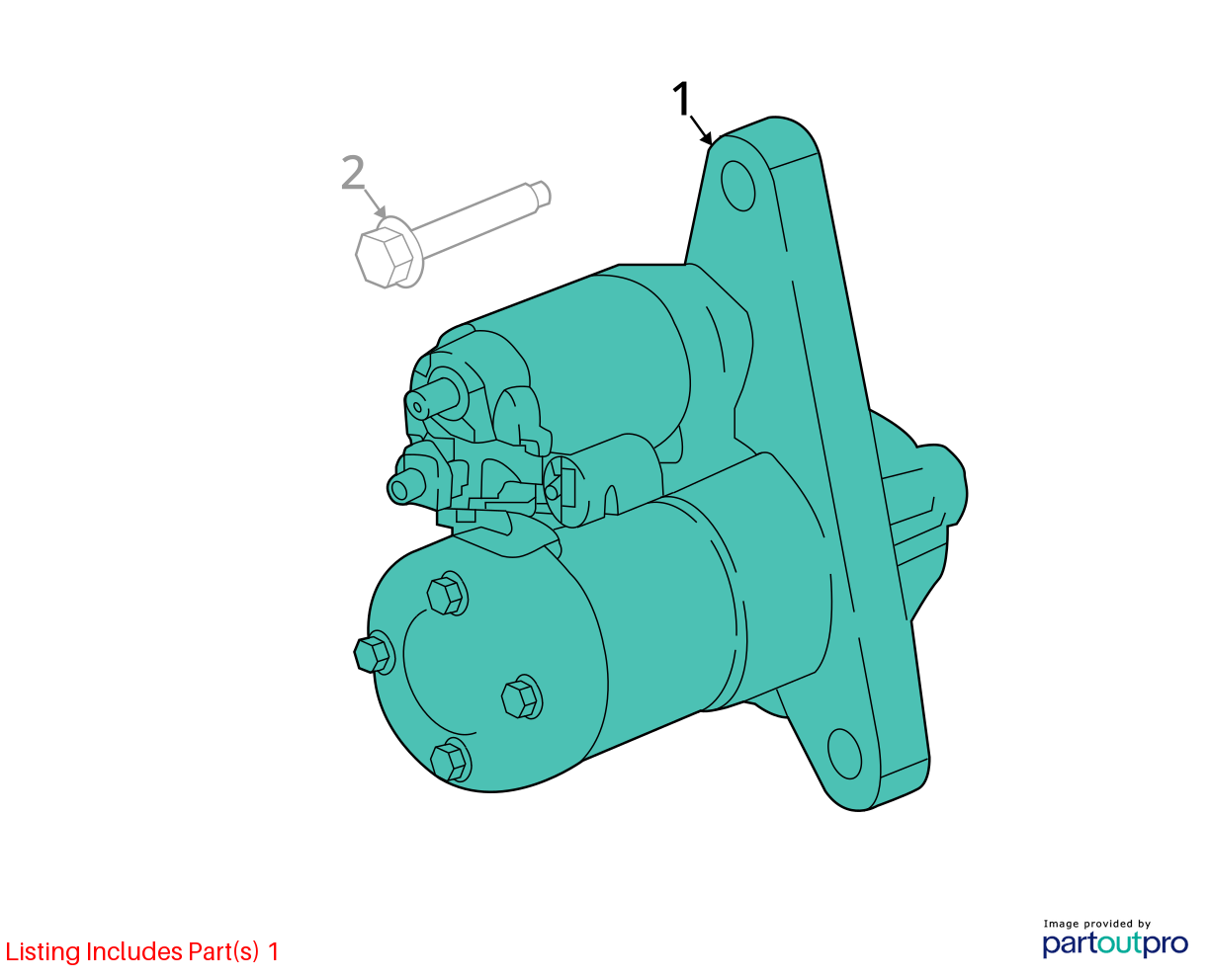 Used Starter Motor fits: 2023 Nissan Rogue 1.5L US built Grade B