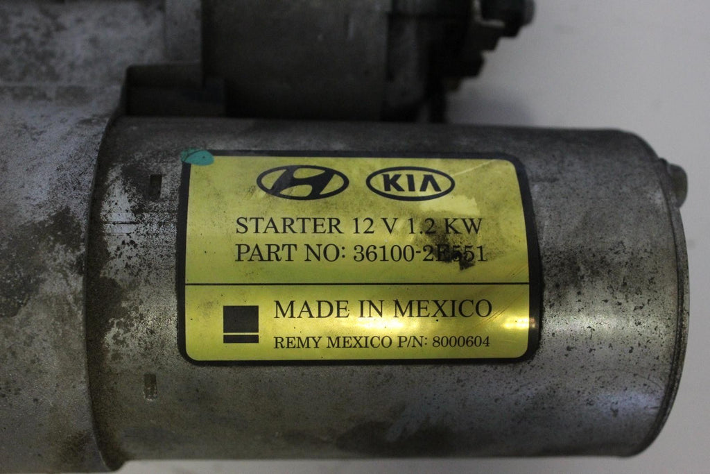 Used Starter Motor fits: 2015 Hyundai Elantra US built 2.0L ID 361002E551 Grade