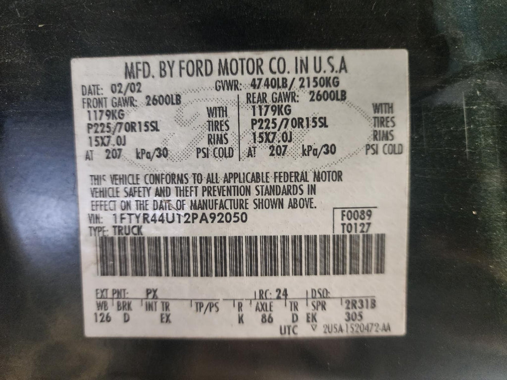 Used A/C Compressor fits: 2002 Ford Ranger exc. electric vehicle 6-183 3.0 Grade