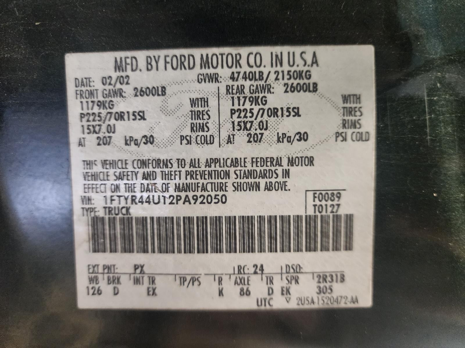 Used A/C Compressor fits: 2002 Ford Ranger exc. electric vehicle 6-183 3.0 Grade