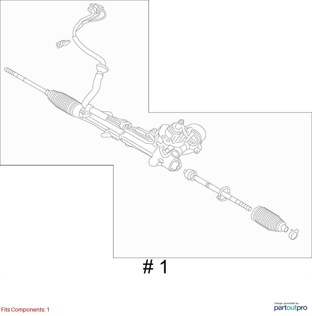 Used Rack and Pinion Assembly fits: 2011 Mitsubishi Lancer w/o turbo electric Gr