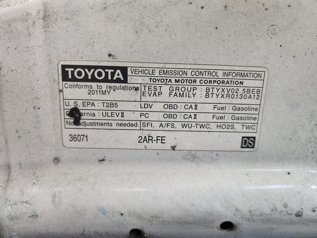 Used Engine Coolant Reservoir fits: 2011 Toyota Camry engine gasoline Grade A
