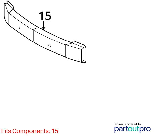 Used Front Bumper Reinforcement Front fits: 2010 Toyota Camry North America buil