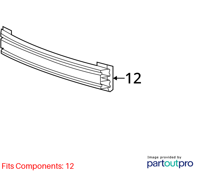 Used Front Bumper Reinforcement Front fits: 2014 Chevrolet Sonic upper Front Gra