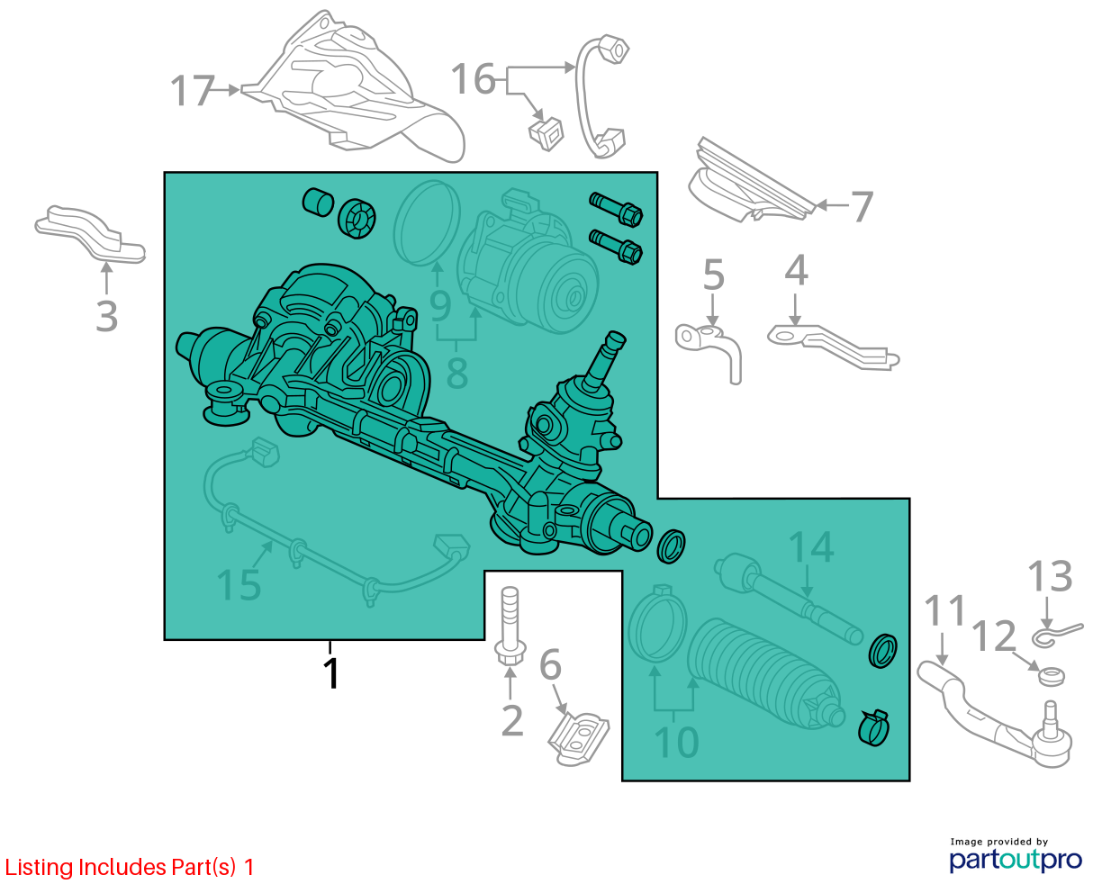 Used Rack and Pinion Assembly fits: 2020 Honda Civic electric power steering rac