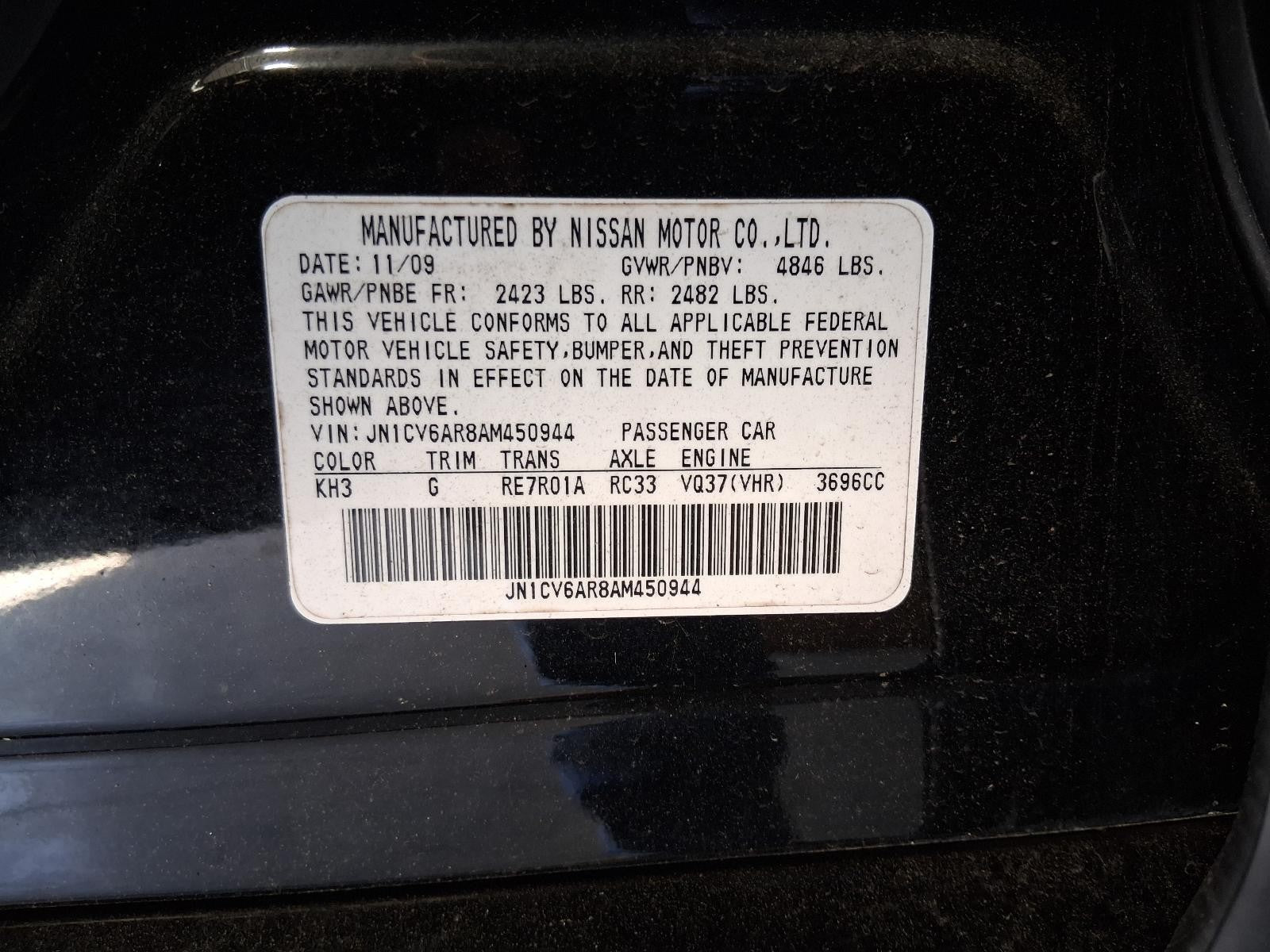 Used Left Door Mirror fits: 2010 Infiniti G37 Power Sdn w/memory Left Grade A