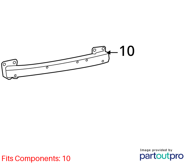 Used Front Bumper Reinforcement Front fits: 2008 Chrysler Town & country Front G