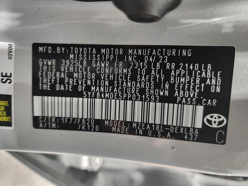 Used Alternator fits: 2023 Toyota Corolla Hatchback 2.0L 100 amp Grade A