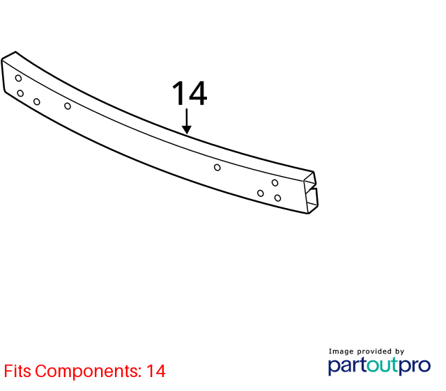 Used Rear Bumper Reinforcement Rear fits: 2009 Dodge Challenger Rear Grade A