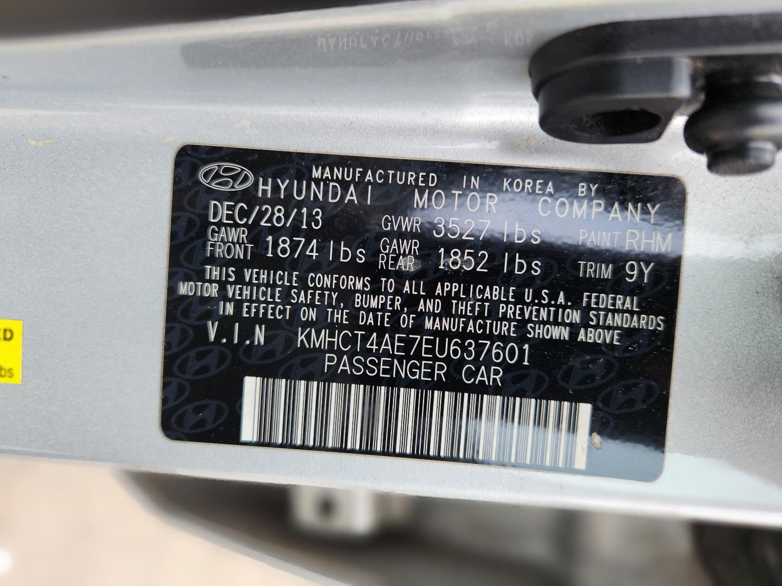 Used Starter Motor fits: 2014 Hyundai Accent ID 361002B102 Grade B
