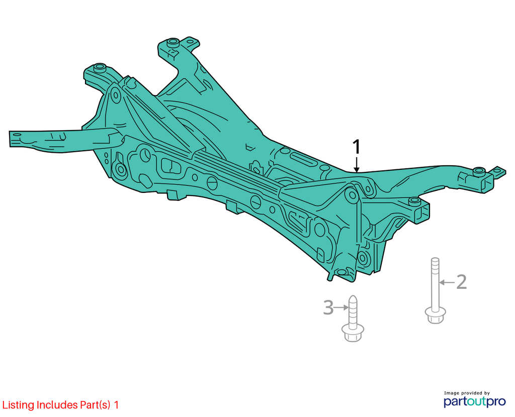 Used Rear Frame Crossmember fits: 2025 Honda Civic rear 2.0 Rear Grade A