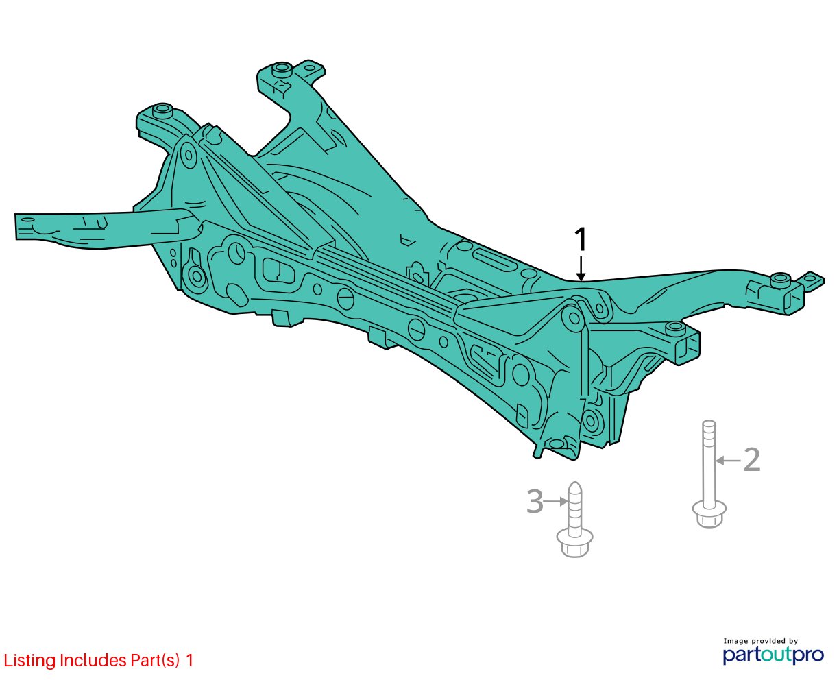 Used Rear Frame Crossmember fits: 2025 Honda Civic rear 2.0 Rear Grade A