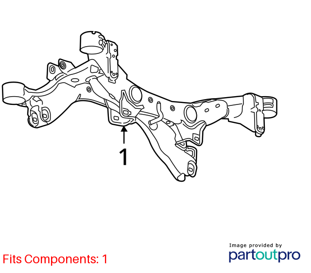 Used Rear Frame Crossmember fits: 2021 Chevrolet Equinox rear FWD Rear Grade A
