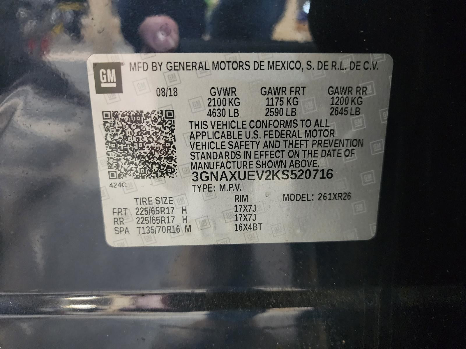 Used Automatic Transmission Assembly fits: 2019 Chevrolet Equinox AT AWD 1.5 Gra