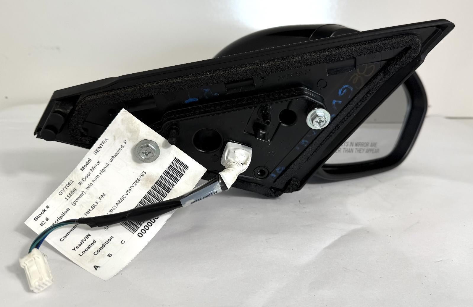 2020-2025 NISSAN SENTRA RIGHT SIDE VIEW DOOR MIRROR HEATED OEM