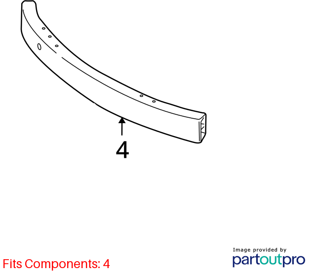 Used Front Bumper Reinforcement Front fits: 2008 Mercedes-benz Mercedes ml-class