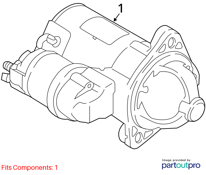 Used Starter Motor fits: 2018 Hyundai Elantra US built 2.0L ID 361002E551 Grade